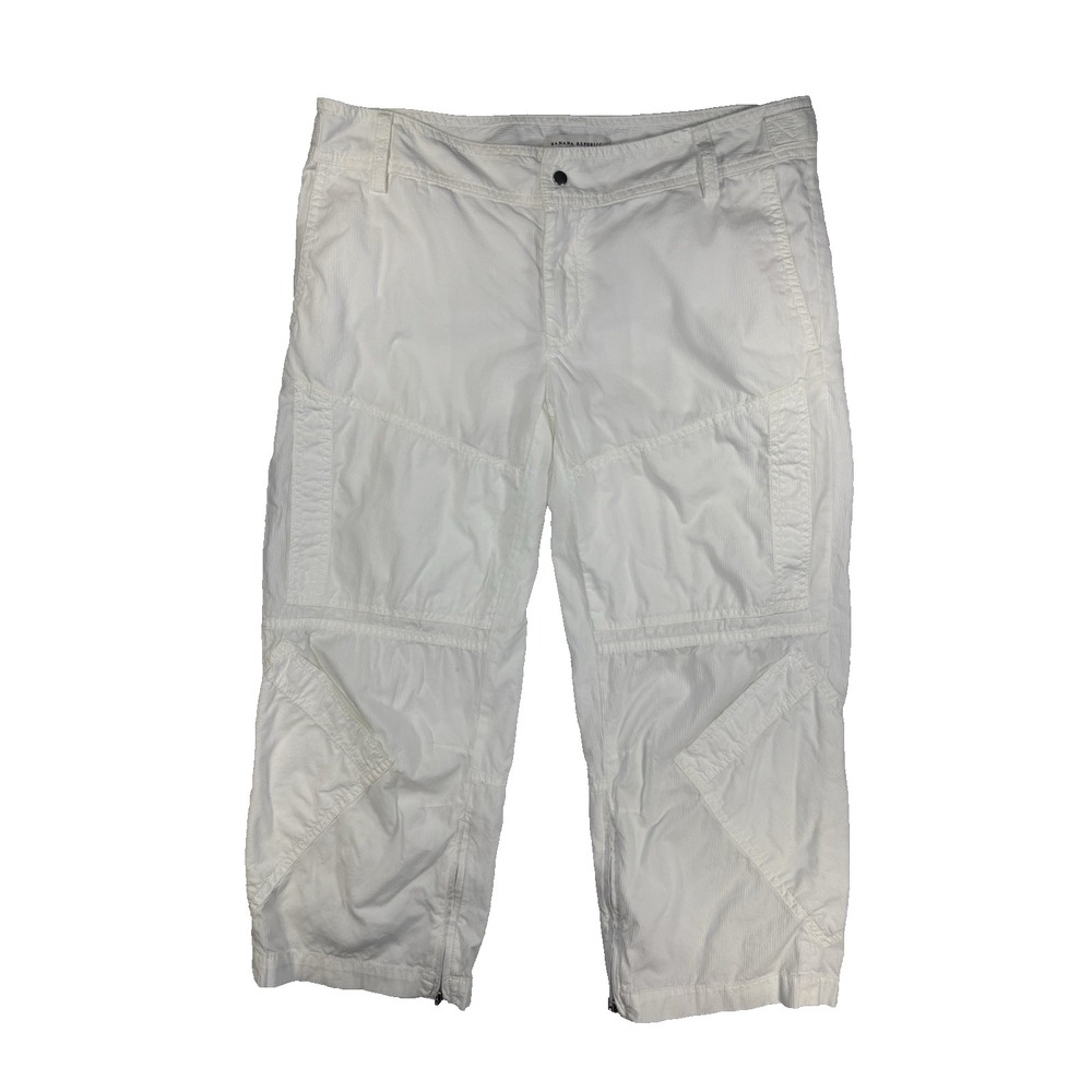 Banana Republic‎ Y2K 90's Women's 10 White Cargo Cropped Pants Streetwear Urban
